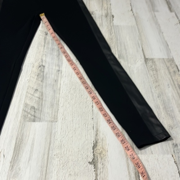 Assets by SPANX black leggings with faux leather trim size L - Picture 8 of 8